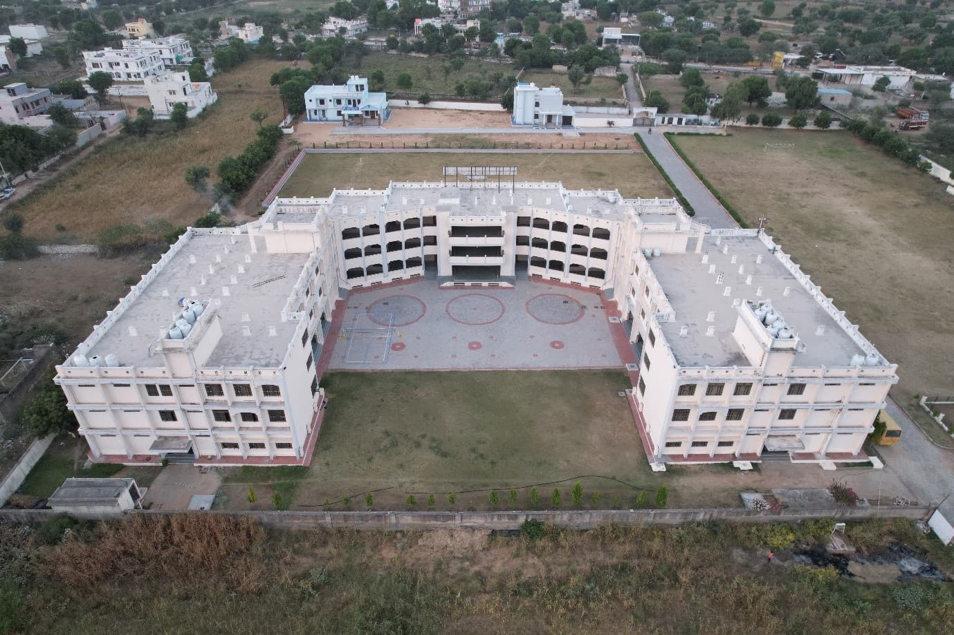 Aerial view of St. Anselm's School, Makrana campus